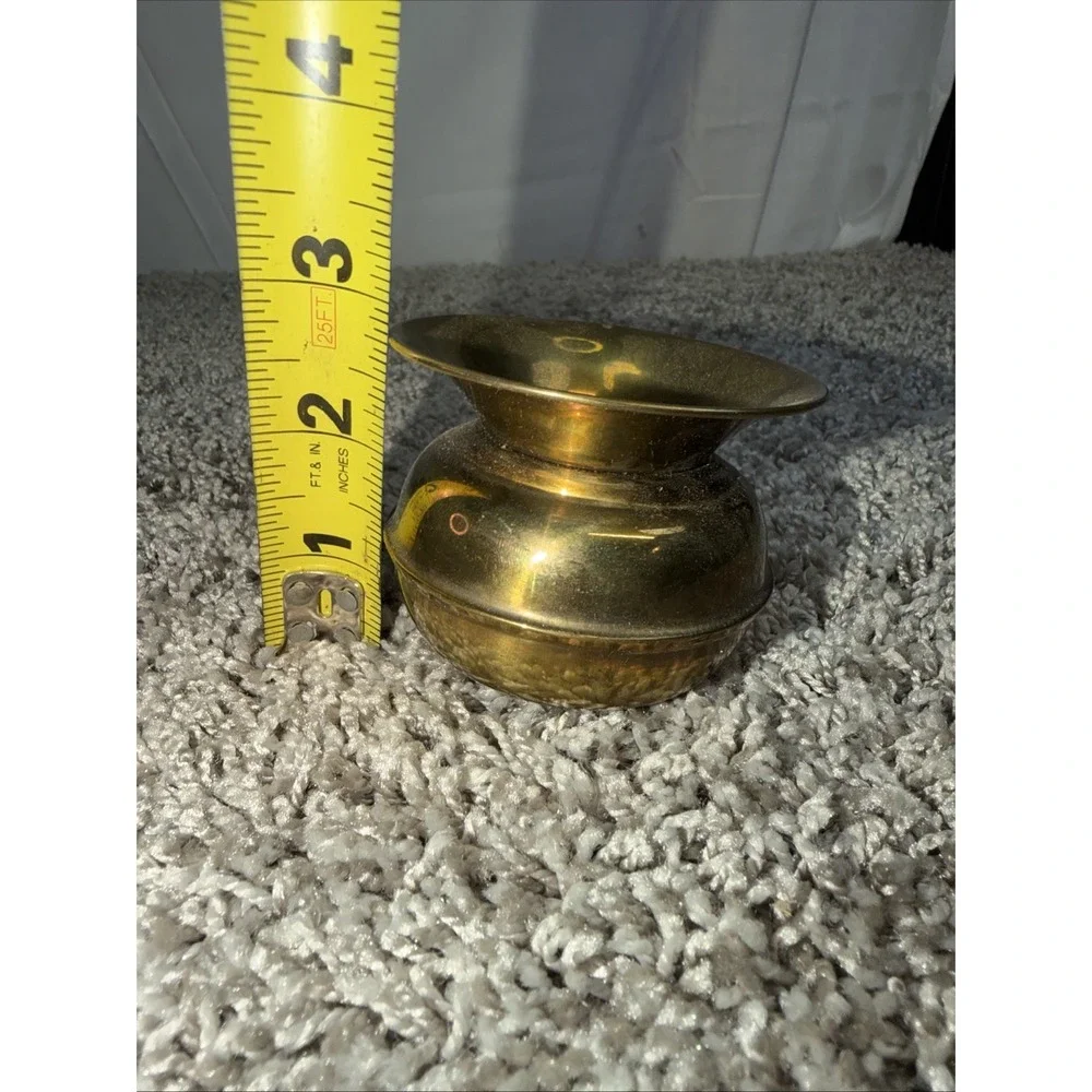 Vintage Small Brass Spittoon